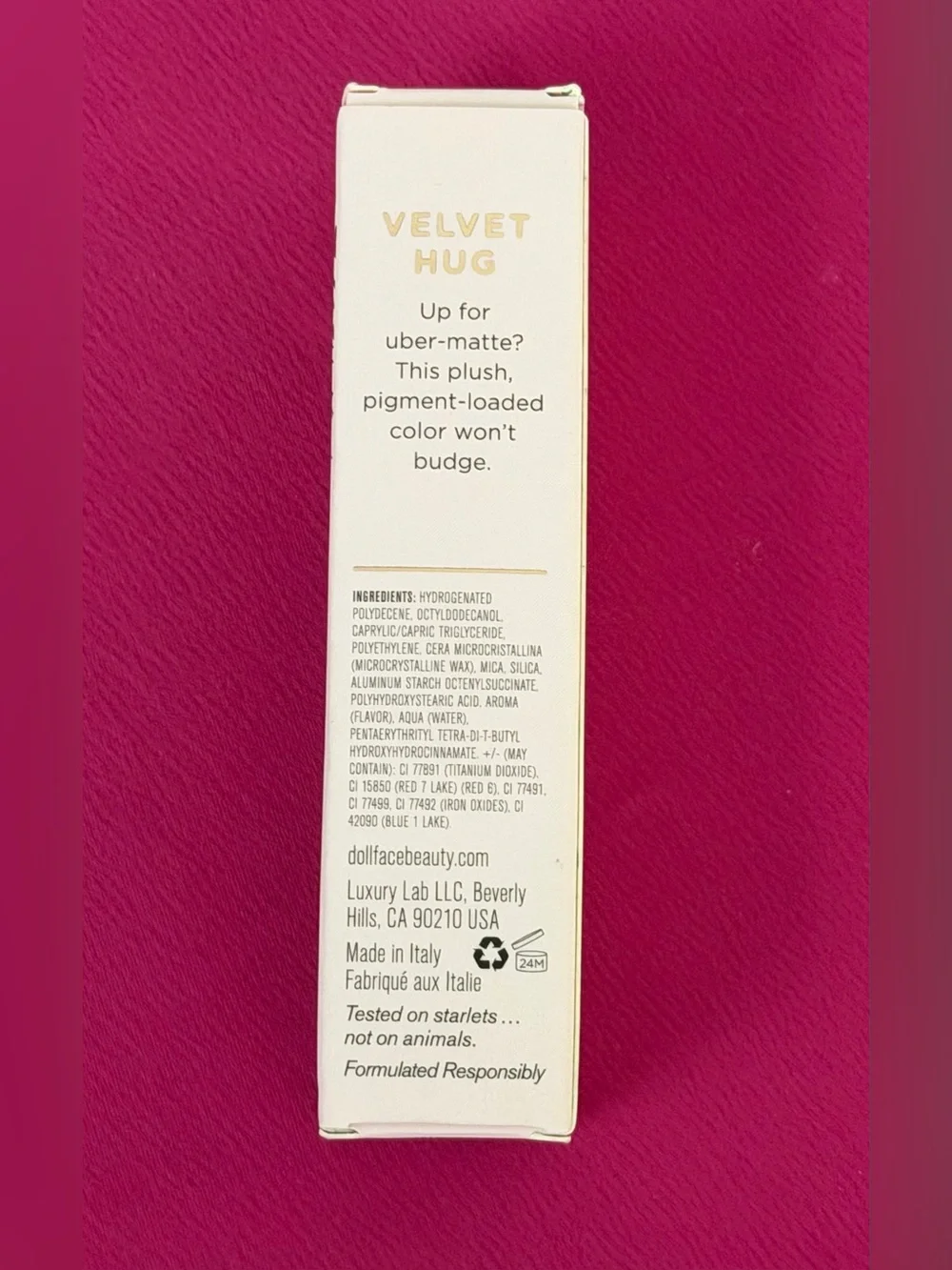 Doll Face Velvet Hug Luxe Matte Lipstick — Amore Matte Red NWT